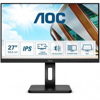 68,6cm/27'' (2560x1440) AOC Q27P2Q 4ms 16:9 USB HDMI DisplayPort Speaker Pivot Quad HD Black