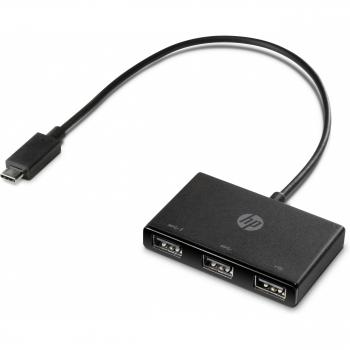 USB-C HUB 3Port HP SuperSpeed USB3.0 passiv Black
