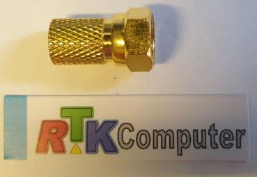 F-Stecker vergoldet für 7mm Koax Kabel Breite Ausführung High Quality