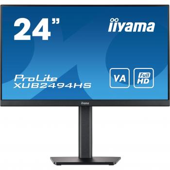 24''/60,5cm (1920x1080) iiyama ProLite XUB2494HS-B2 16:9 4ms HDMI DisplayPort VESA Pivot Speaker FullHD Black