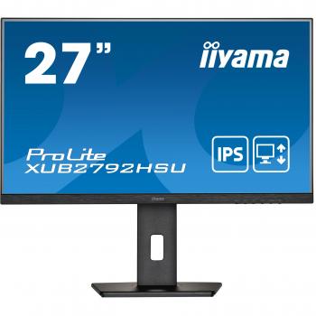 27''/68,8cm (1920x1080) iiyama ProLite XUB2792HSU-B5 16:9 4ms HDMI DisplayPort VGA USB 2.0 Pivot Speaker FullHD Black