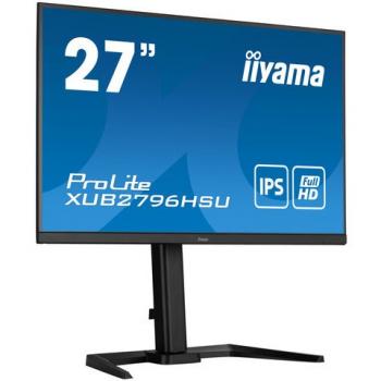 68,6cm/27'' (1920x1080) iiyama ProLite XUB2796HSU-B5 16:9 1ms IPS HDMI DisplayPort USB 2.0 VESA Pivot Speaker FullHD Black