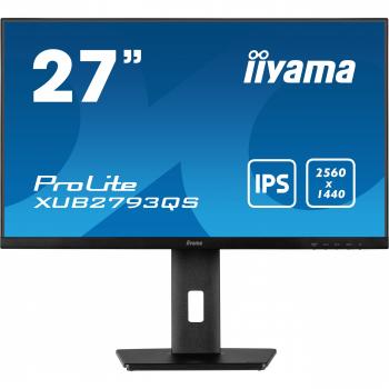 27''/68,5cm (2560x1440) iiyama ProLite XUB2793QS-B1 16:9 1ms IPS 2xHDMI DisplayPort VESA Pivot Speaker WQHD Black