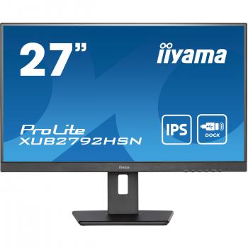 68,6cm/27'' (1920x1080) Iiyama PROLITE XUB2792HSN-B1 4ms HDMI DP USB-C IPS Pivot Speaker FullHD Black