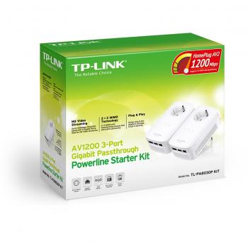 TP-LINK Powerline TL-PA8030P KITTL-PA8030P KIT AV1300-Gigabit-Powerline-Adapter KIT mit Steckdose