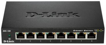 D-LINK DGS‑108 8‑Port Layer2 Gigabit Switch