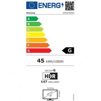Preview: 124cm / 49" (5120x1440) Samsung Odyssey G9 S49CG954EU 32:9 DualQuadHD Curved Gaming 240Hz 1ms HDR1000 2xHDMI DP USB Black