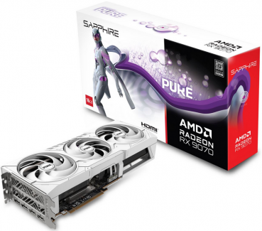 Sapphire Radeon RX9070 Pure Gaming OC 16GBGDDR6 2xHDMI 2xDP