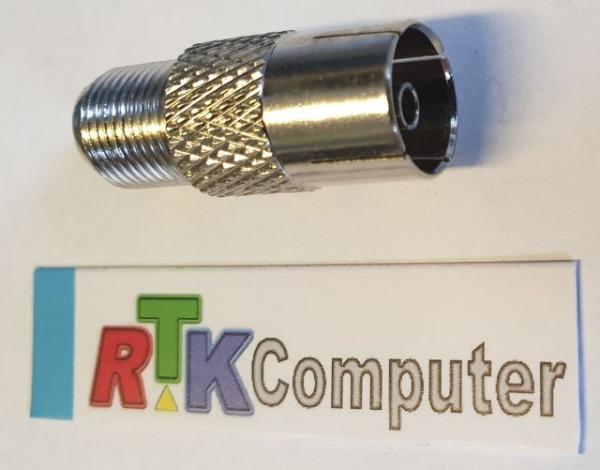 Adapter Kupplung F-Buchse auf Koaxial-Buchse