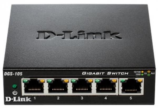 D-LINK DGS‑105 5‑Port Layer2 Gigabit Switch