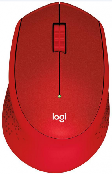 Logitech Wireless Mouse M330 silent plus red