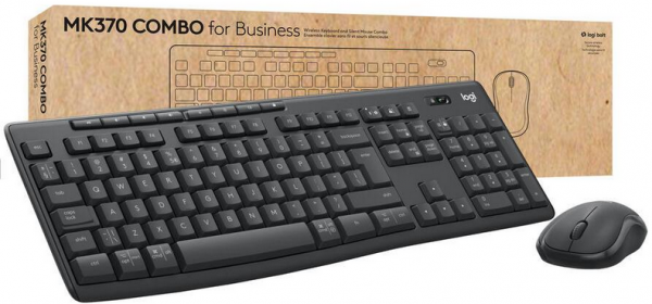 Logitech Wireless Keyboard+Mouse MK370 black for Business